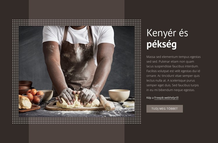 Kenyér és pékség Weboldal sablon