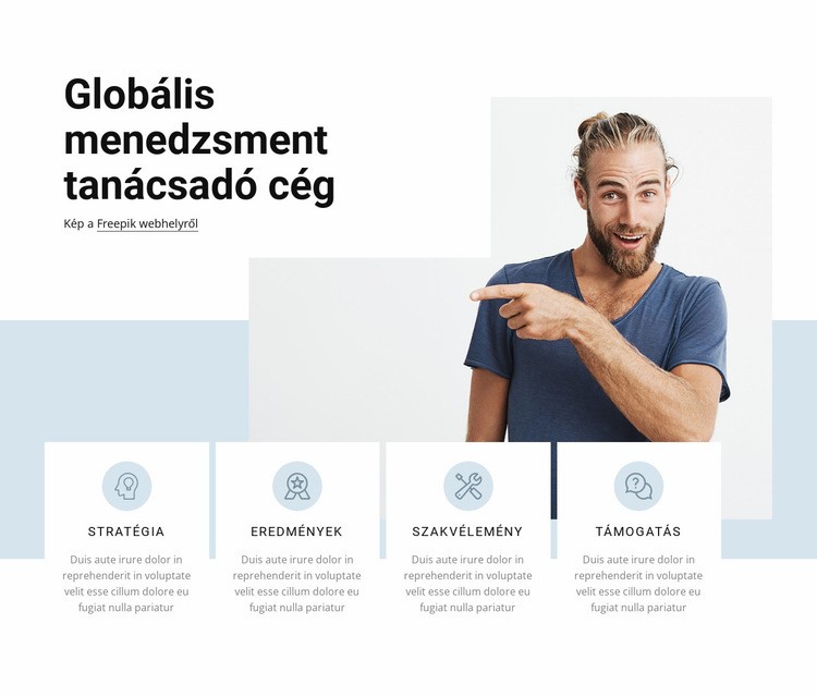 Globális menedzsment Weboldal tervezés