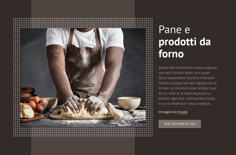 Pane e prodotti da forno Modello di sito Web