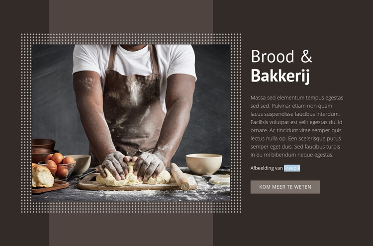 Brood en bakkerij Html Website Builder