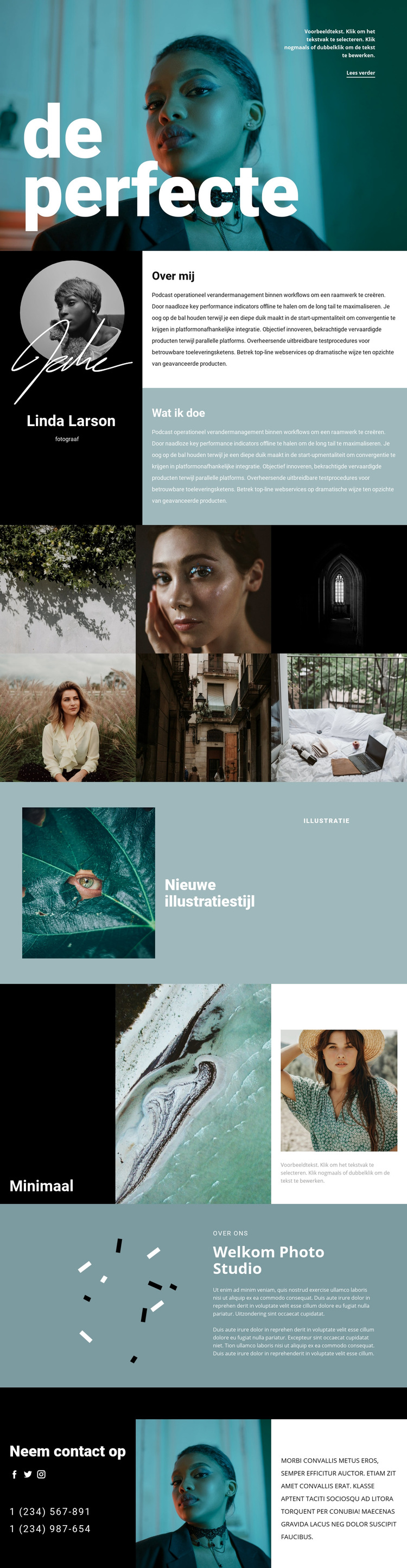 Modefotograaf hervat Html Website Builder