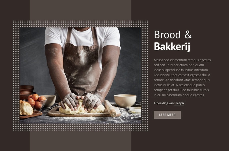 Brood en bakkerij Website Builder-sjablonen