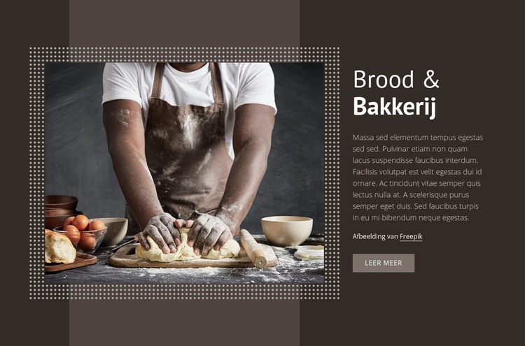 Brood en bakkerij Website sjabloon