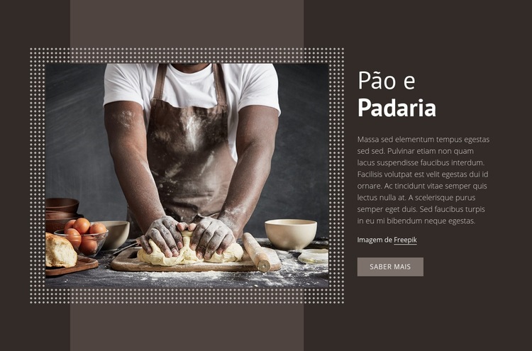 Pão e Padaria Construtor de sites HTML