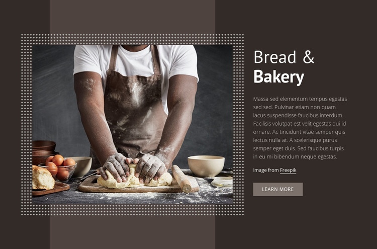 Bröd och bageri Html webbplatsbyggare