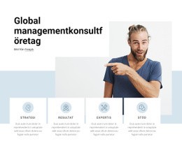 HTML-Sidadesign För Global Ledning