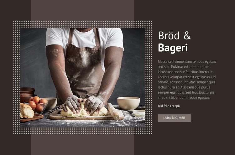 Bröd och bageri HTML-mall