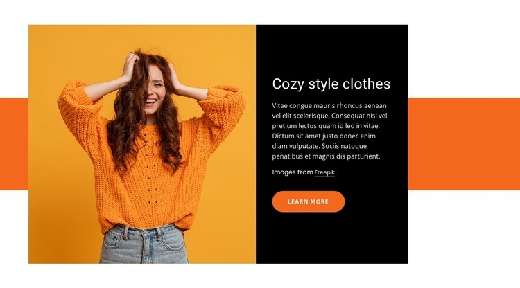 Cozy and clothes Web Page Design
