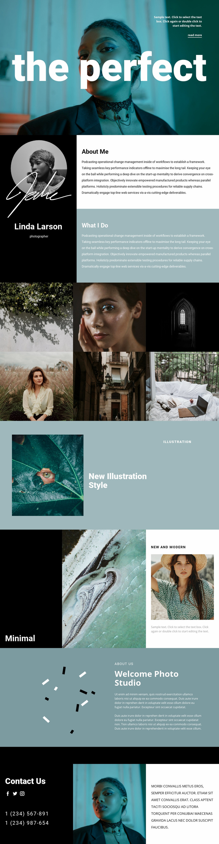 Fashion photographer resume  Web Page Design