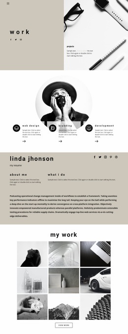 Art Space Resume Page Html