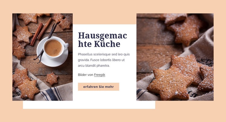 Hausgemachte Kuche Website-Modell