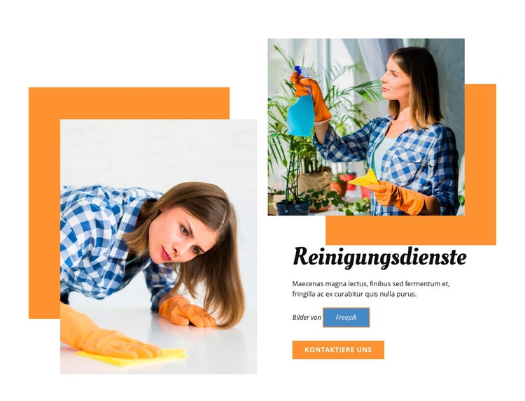 Reinigungsdienste Website-Vorlage