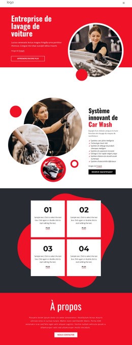 Lavage De Voiture Écologique - HTML5 Website Builder