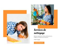 Disposition Du Site Web Pour Services De Nettoyage