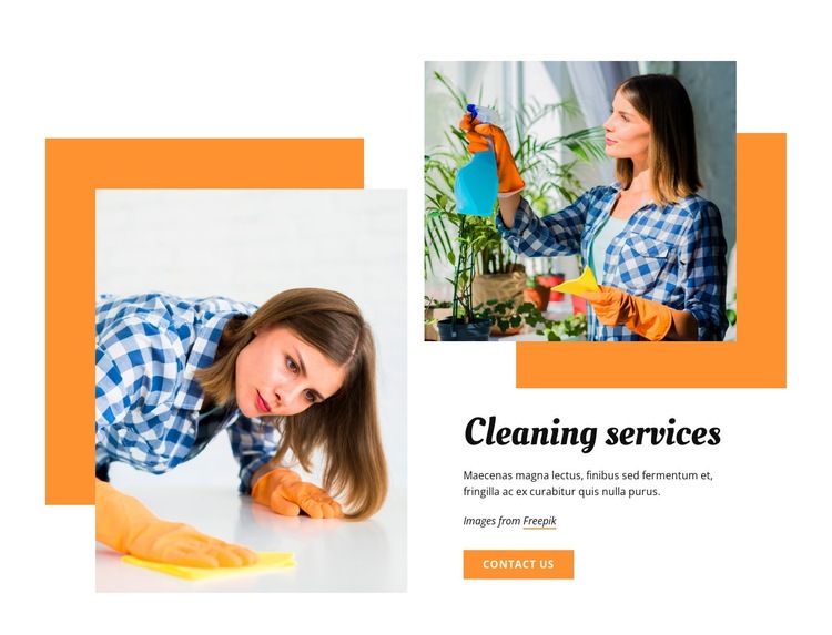 Cleaning services Html Code Example