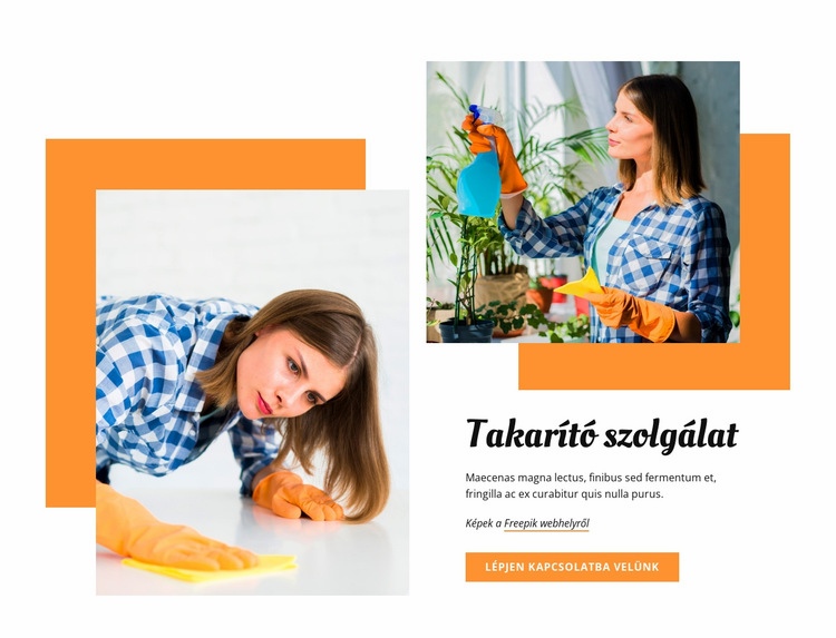 Takarító szolgálat HTML Sablon