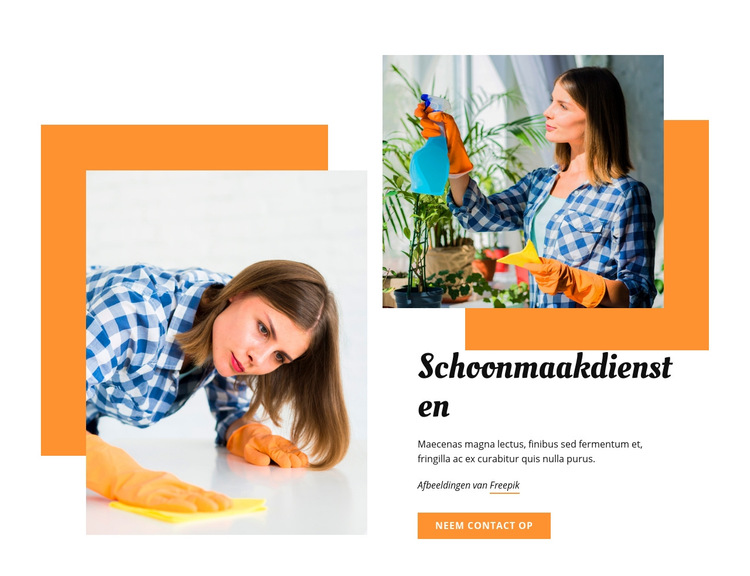 Schoonmaakdiensten Html Website Builder