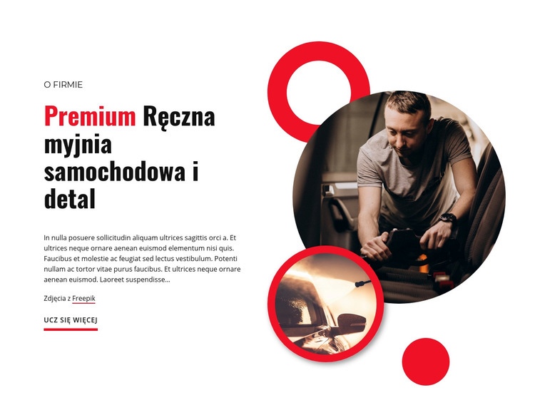 Myjnia samochodowa premium Szablon HTML5