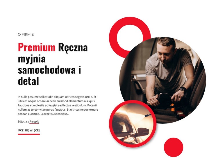 Myjnia samochodowa premium Szablon Joomla