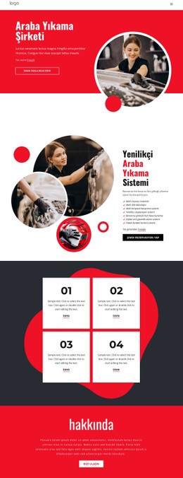 Çevre Dostu Araba Yıkama - HTML5 Website Builder