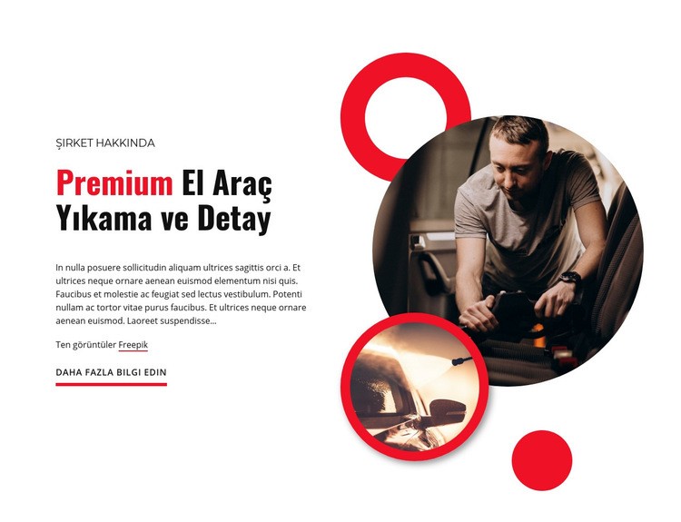 Premium araç yıkama Web Sitesi Oluşturucu Şablonları