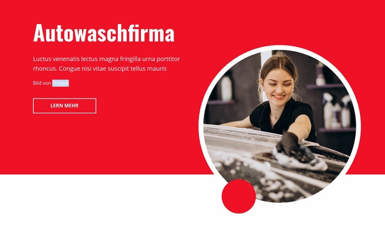 Autowaschfirma Website-Modell