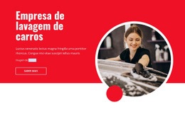 Empresa De Lavagem De Carros - Modelo HTML De Uma Página