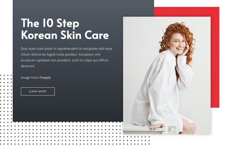 Korean skin care CSS Template