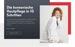 Koreanische Hautpflege - Persönliche Website-Vorlage