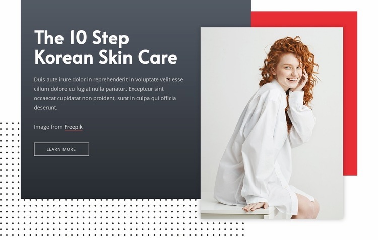 Korean skin care Elementor Template Alternative