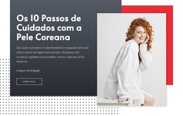 Cuidados Com A Pele Coreana Modelo HTML