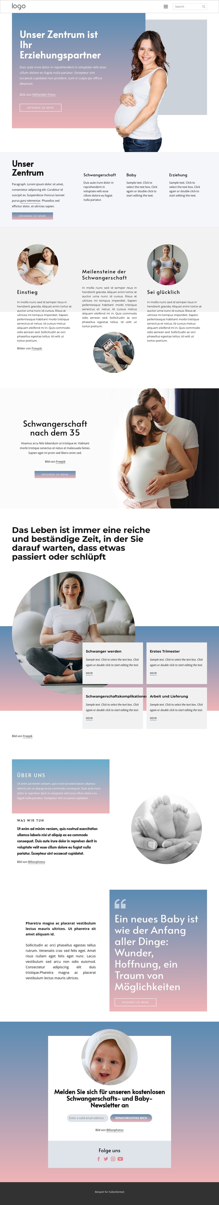 Das Schwangerschaftszentrum WordPress-Theme