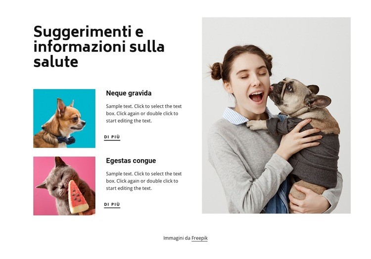 Suggerimenti e informazioni di aiuto Mockup del sito web