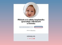 Těhotenský A Baby Newsletter Zdarma Responzivní Stránky