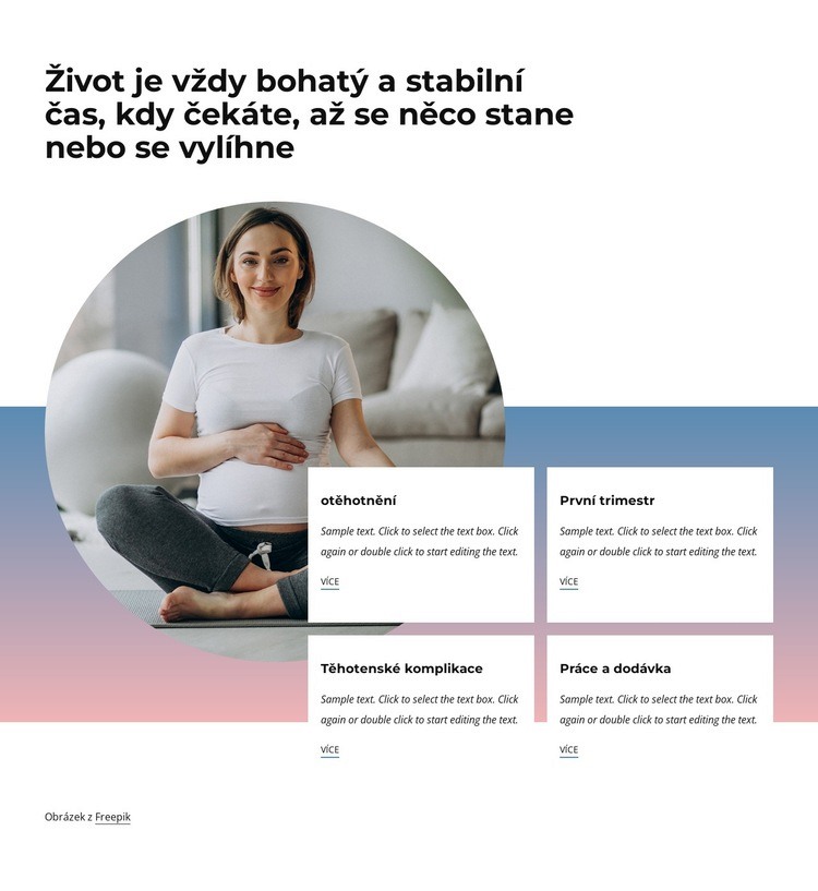 Najít štěstí v těhotenství Šablona webové stránky