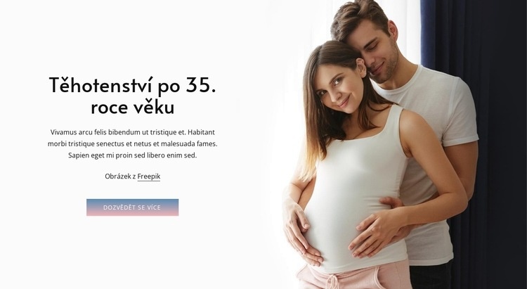 Těhotenství po 35 letech Webový design