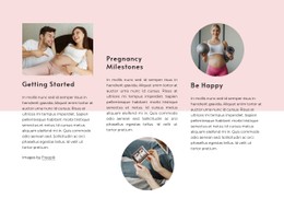 Pregnancy Milestones Single Page Template