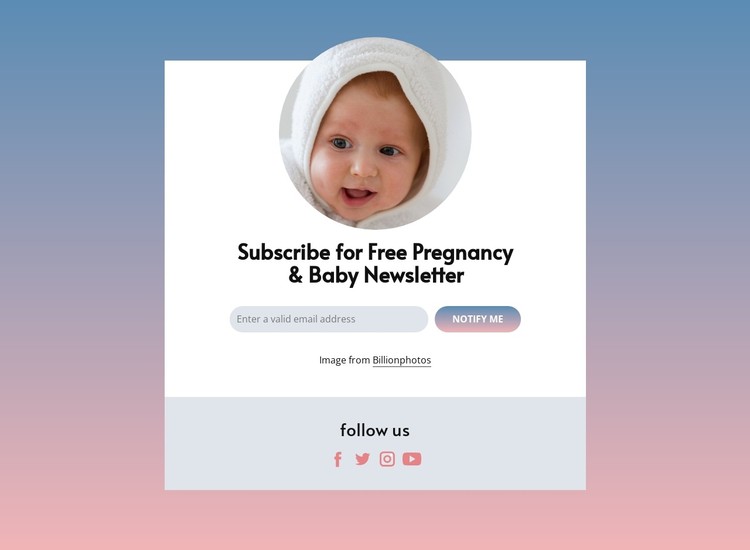 Free pregnancy and baby newsletter CSS Template