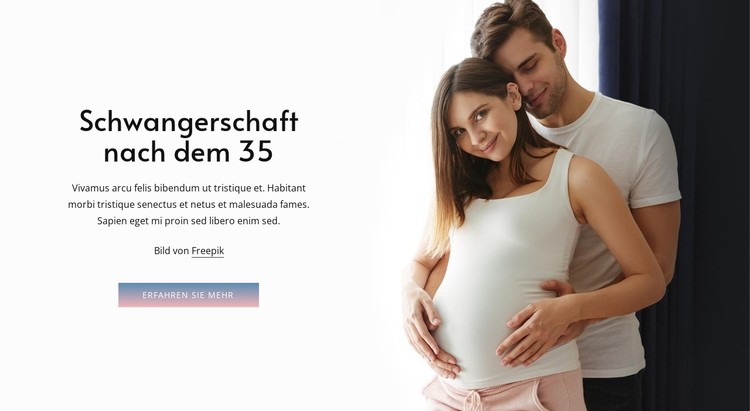 Schwangerschaft nach dem 35 CSS-Vorlage