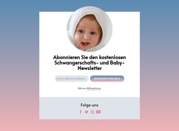 Kostenloser Schwangerschafts- Und Baby-Newsletter – Vorlage Für Website-Builder