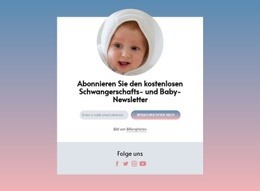 Kostenloser Schwangerschafts- Und Baby-Newsletter - Persönliche Website-Vorlage