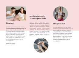 Meilensteine Der Schwangerschaft - Persönliche Website-Vorlage