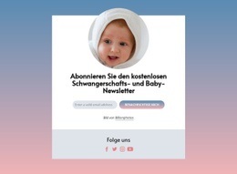 Kostenloser Schwangerschafts- Und Baby-Newsletter - Benutzerdefinierter Website-Builder