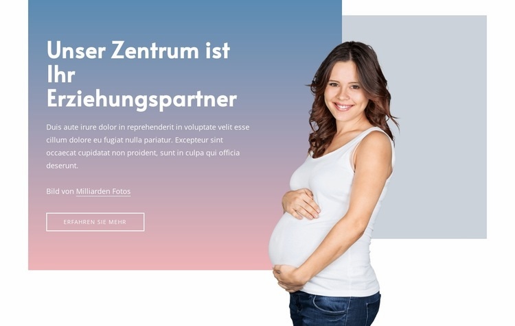 Holen Sie sich Schwangerschaftshilfe Website-Modell