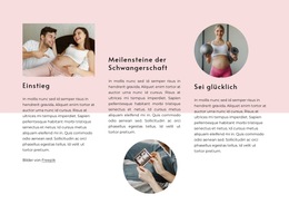 Meilensteine Der Schwangerschaft - Kostenlose Website-Vorlage