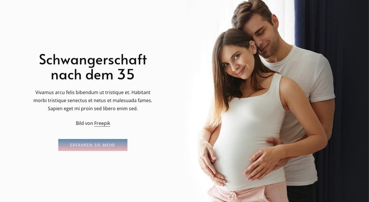 Schwangerschaft nach dem 35 Website-Vorlage