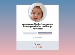 Mehrzweck-Landingpage Für Kostenloser Schwangerschafts- Und Baby-Newsletter