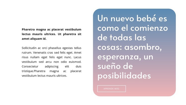 Texto sobre fondo degradado Plantillas de creación de sitios web