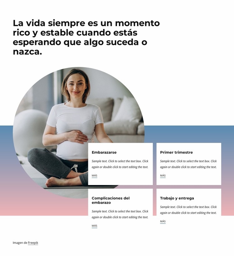 Encontrar la felicidad en el embarazo Diseño de páginas web