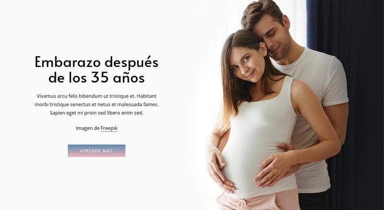 Embarazo después de los 35 años Plantilla HTML5